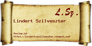 Lindert Szilveszter névjegykártya